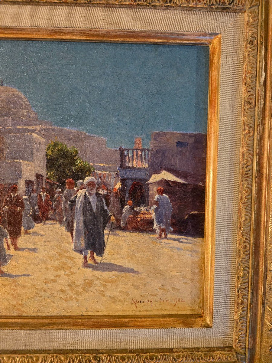 Alexis Auguste Delahogue, Kairouan, June 1902, Oil On Canvas.-photo-2