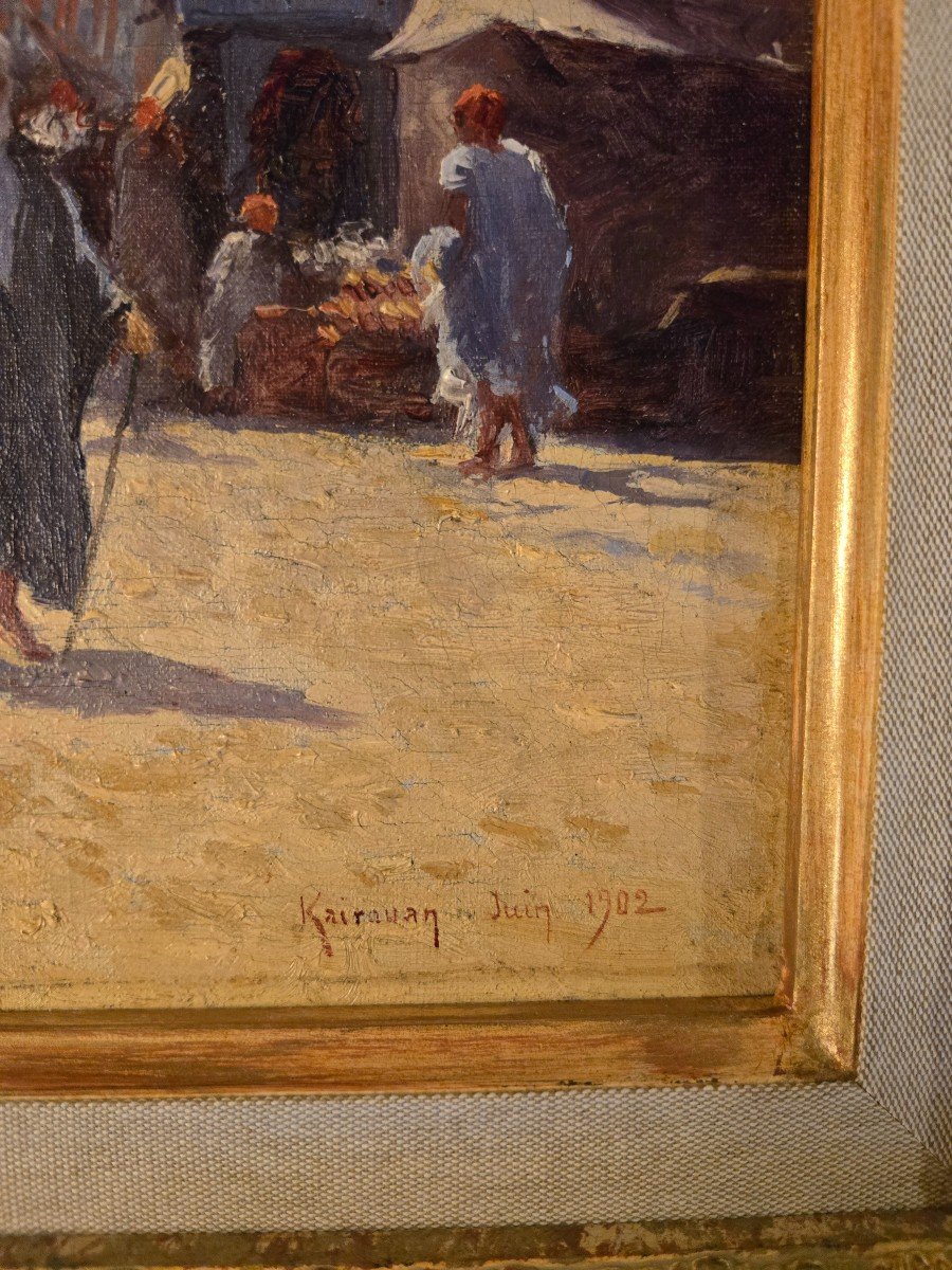 Alexis Auguste Delahogue, Kairouan, June 1902, Oil On Canvas.-photo-4