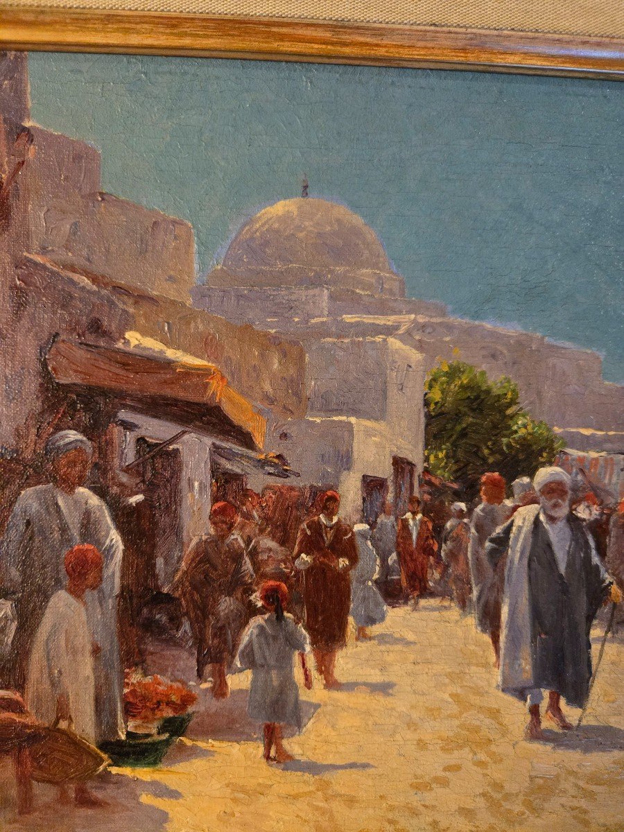 Alexis Auguste Delahogue, Kairouan, June 1902, Oil On Canvas.-photo-3