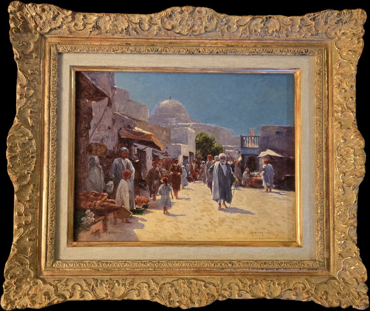 Alexis Auguste Delahogue, Kairouan, June 1902, Oil On Canvas.