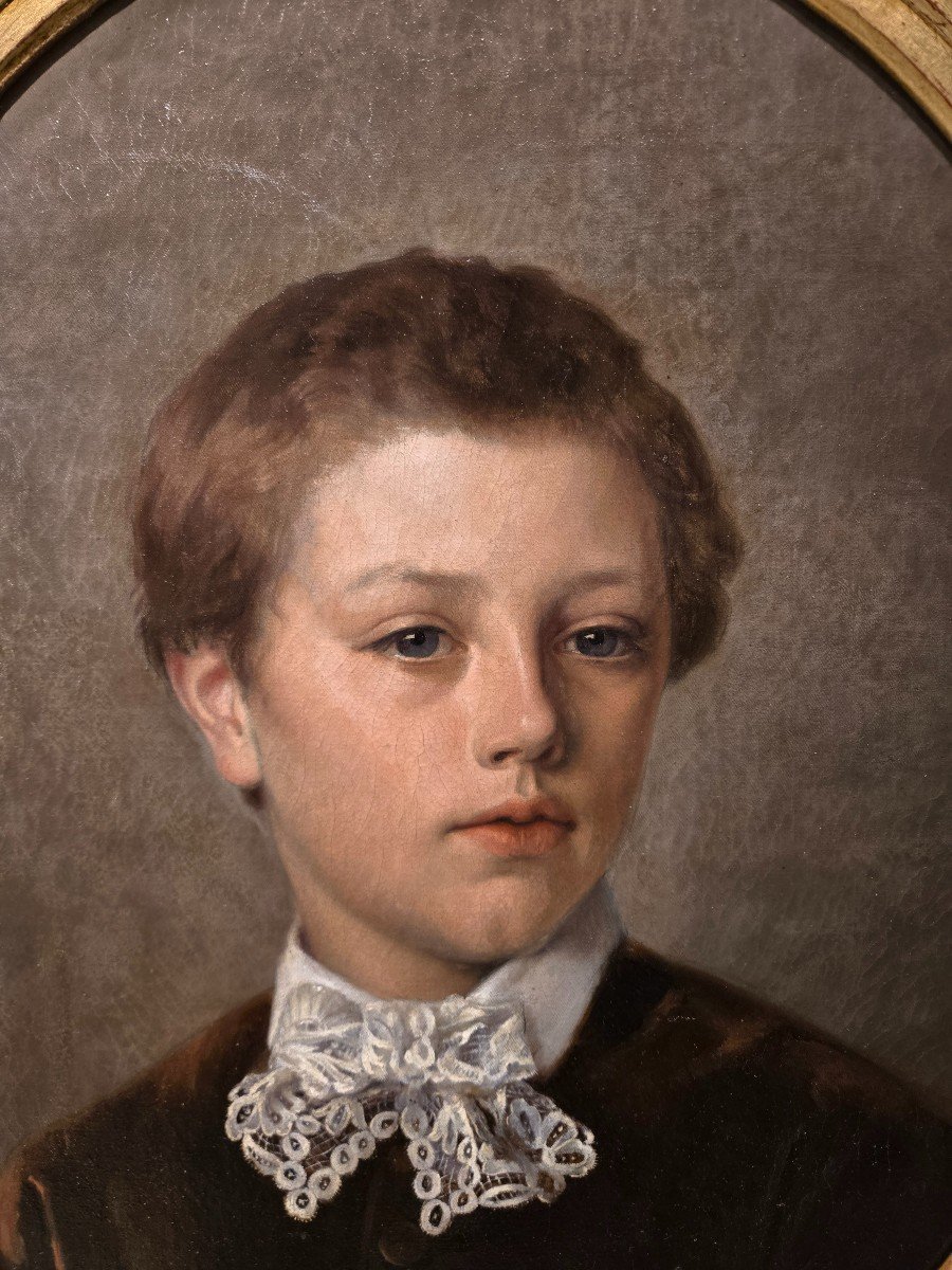 Marie Elmine Sermensan, Portrait Of A Young Man Dated 1874-photo-2