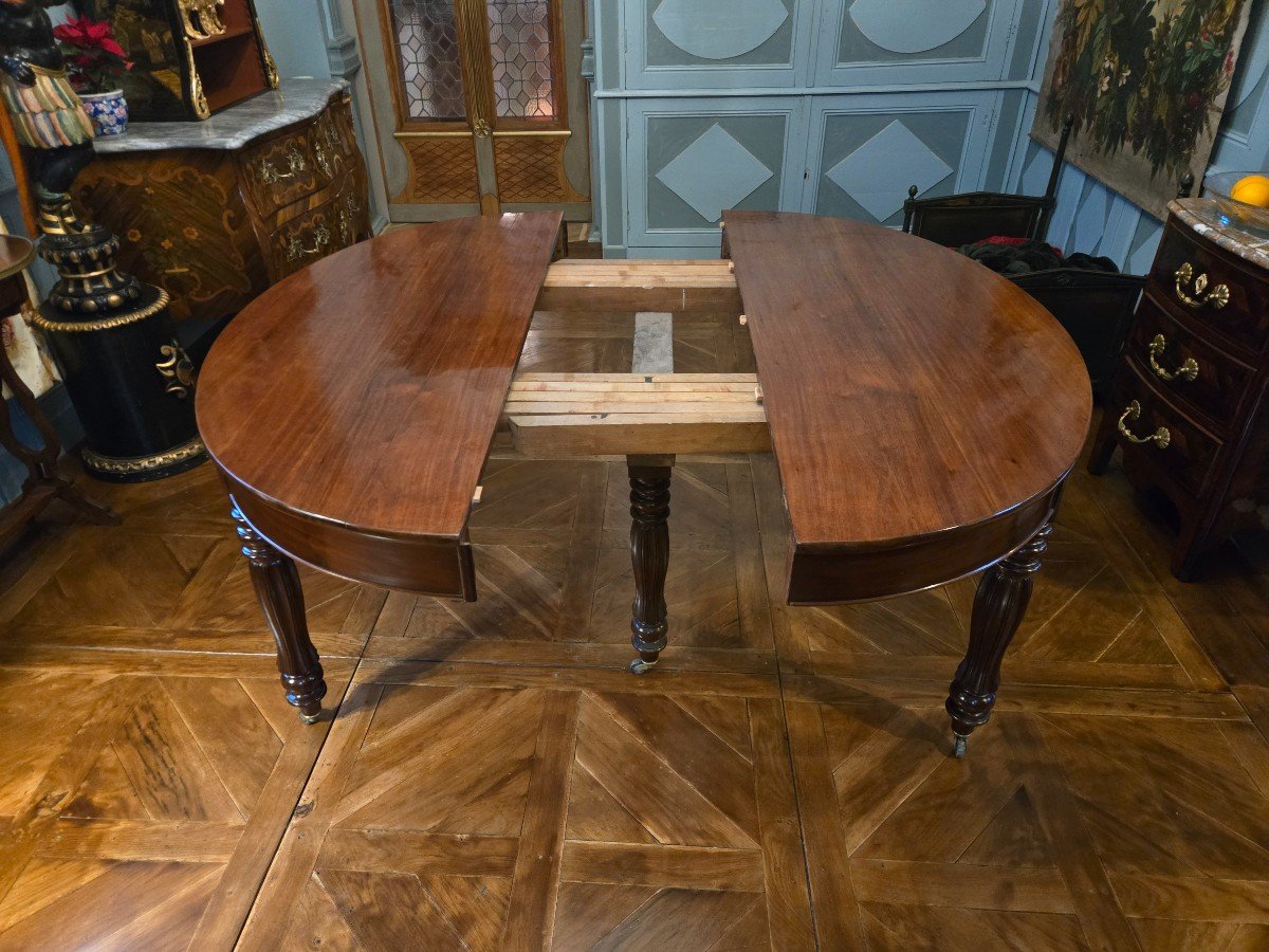 Large Mahogany Dining Table, 19th Century.-photo-1