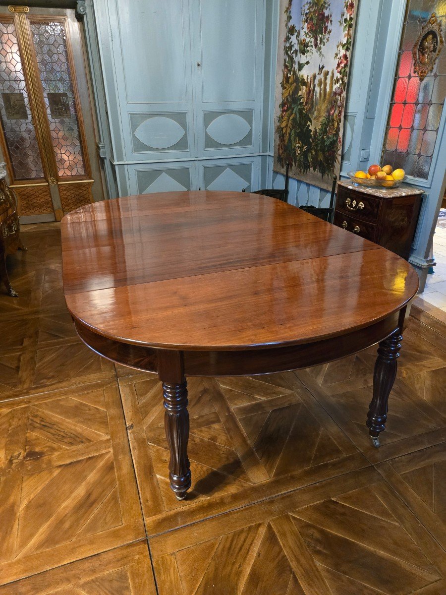 Large Mahogany Dining Table, 19th Century.-photo-2