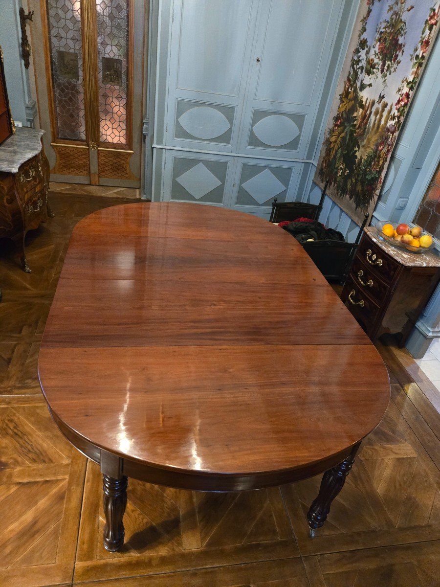 Large Mahogany Dining Table, 19th Century.-photo-6