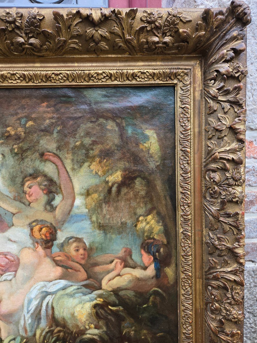 French School, 19th Century, “the Bathers” After Jh Fragonard.  -photo-2