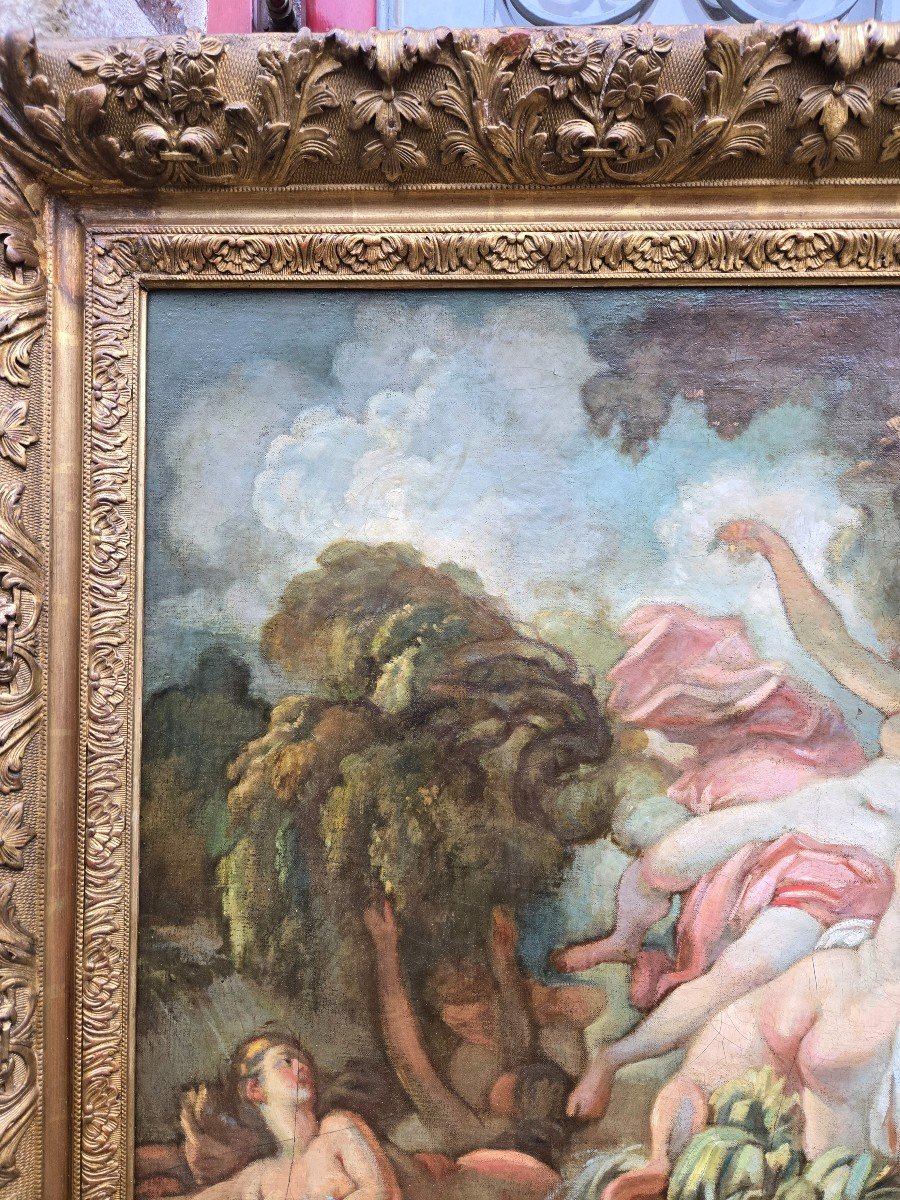 French School, 19th Century, “the Bathers” After Jh Fragonard.  -photo-2