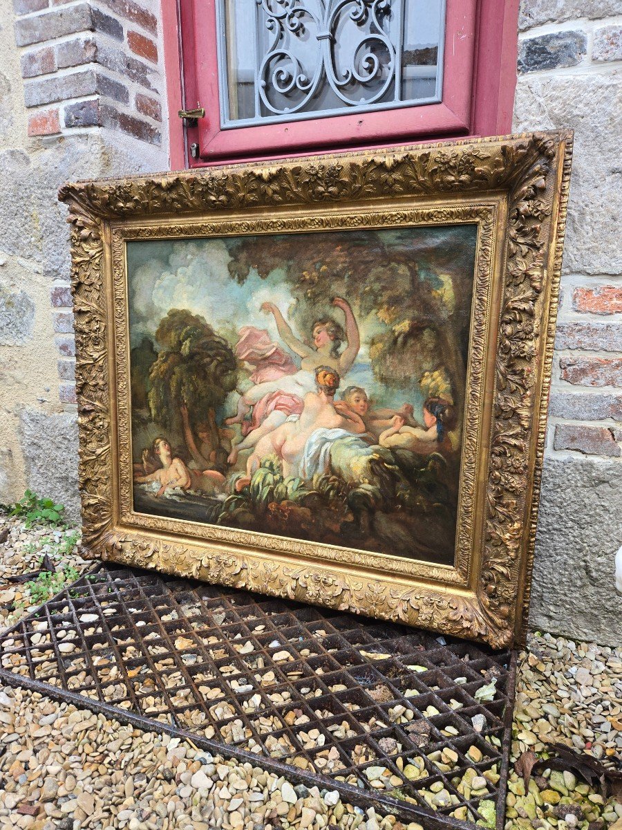 French School, 19th Century, “the Bathers” After Jh Fragonard.  -photo-6