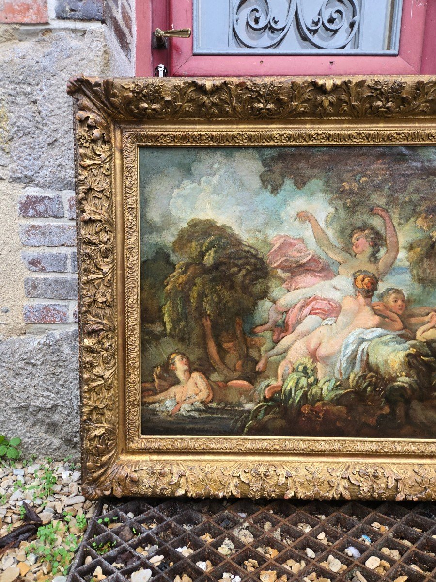 French School, 19th Century, “the Bathers” After Jh Fragonard.  -photo-7