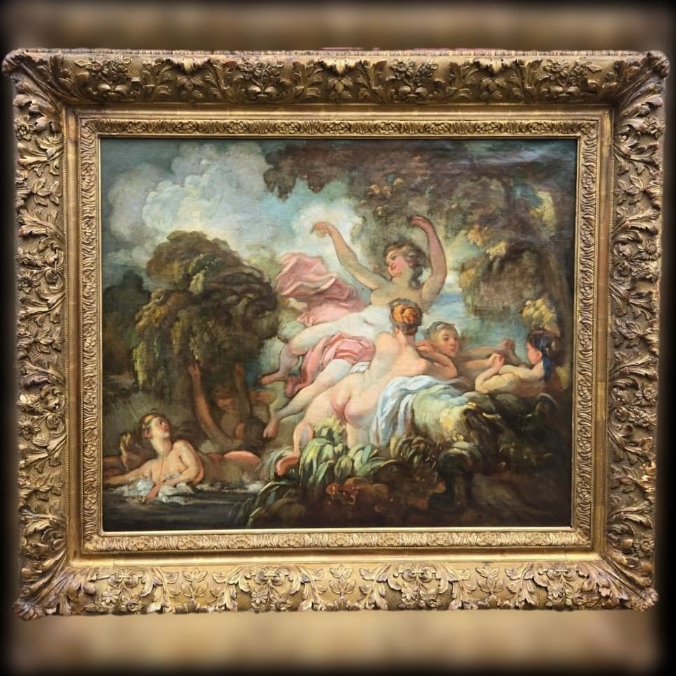 French School, 19th Century, “the Bathers” After Jh Fragonard.  