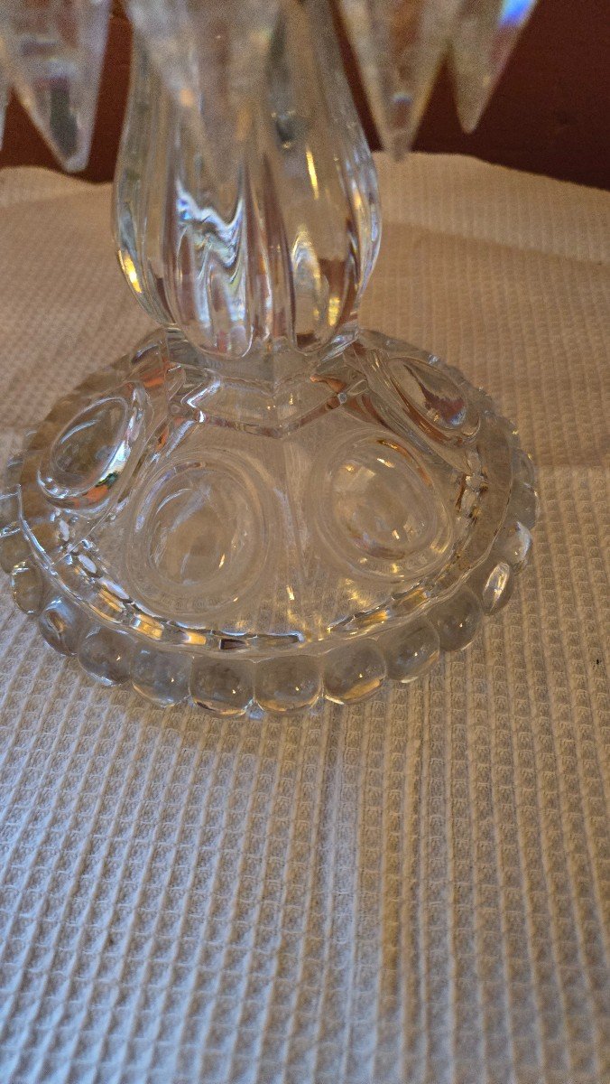 Magnificent Pair Of Crystal Tealight Holders, From Maison Baccarat.-photo-2