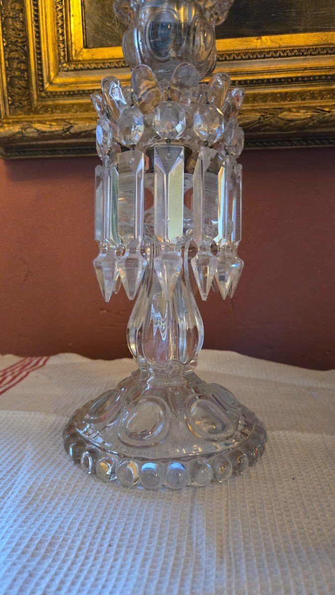 Magnificent Pair Of Crystal Tealight Holders, From Maison Baccarat.-photo-3