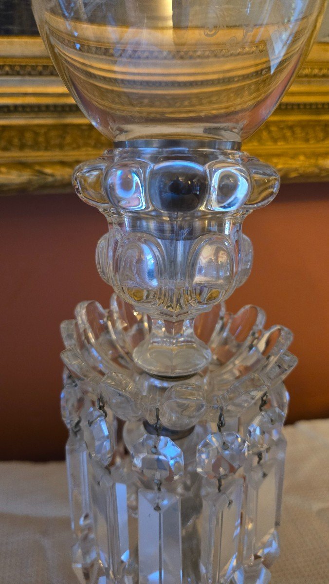 Magnificent Pair Of Crystal Tealight Holders, From Maison Baccarat.-photo-5