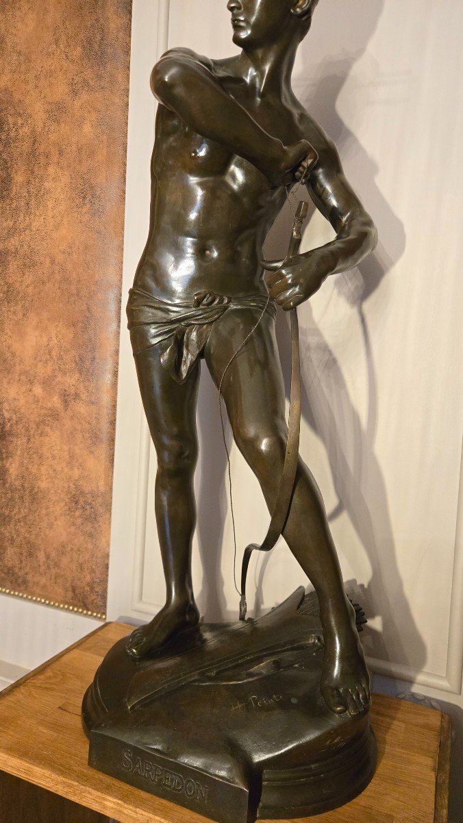 Sarpedon, Henri Painted, Bronze XIX Eme. H 87cm-photo-4