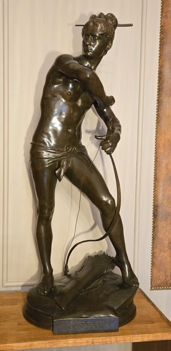 Sarpedon, Henri Painted, Bronze XIX Eme. H 87cm