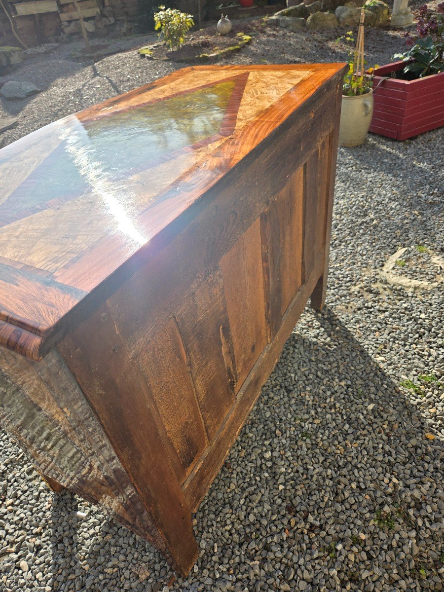 Chest Of Drawers In Native And Exotic Wood Veneers, Louis XIV Style.  -photo-1