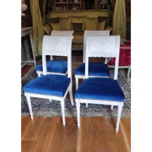 4 Directoire Chairs Attributed To Henri Jacob