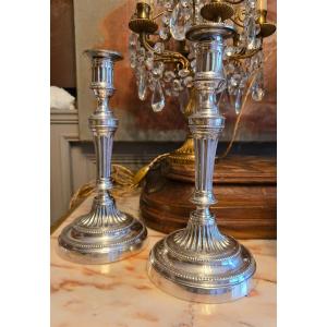 Pair Of Louis XVI Period Candlesticks 