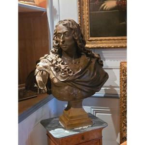 Bust Of Louis II Of Bourbon-condé After Antoine Coysevox.