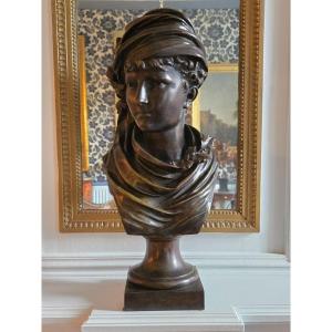 Young Man In A Turban, Bronze Print After Van Rasbourgh And Rodin.