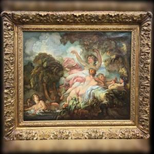 Ecole Française XIXème, « Les Baigneuses » D’après J.h Fragonard.  