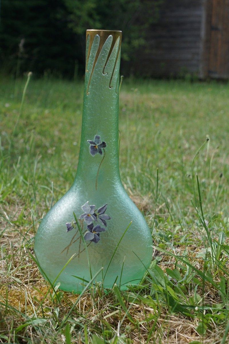 Montjoye Vase Decorated With Violets-photo-3