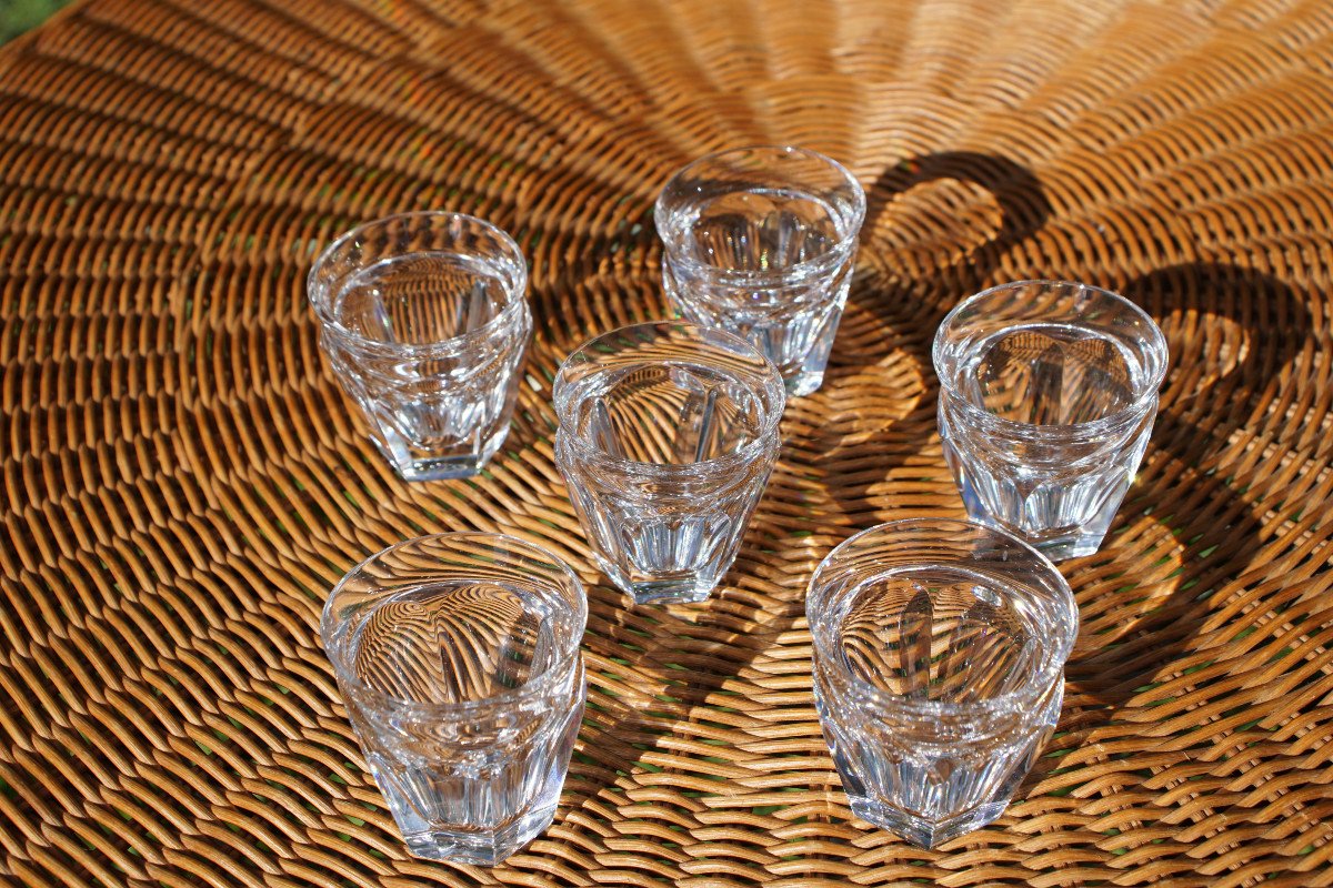 Six Verres Godets Baccarat Harcourt Talleyrand