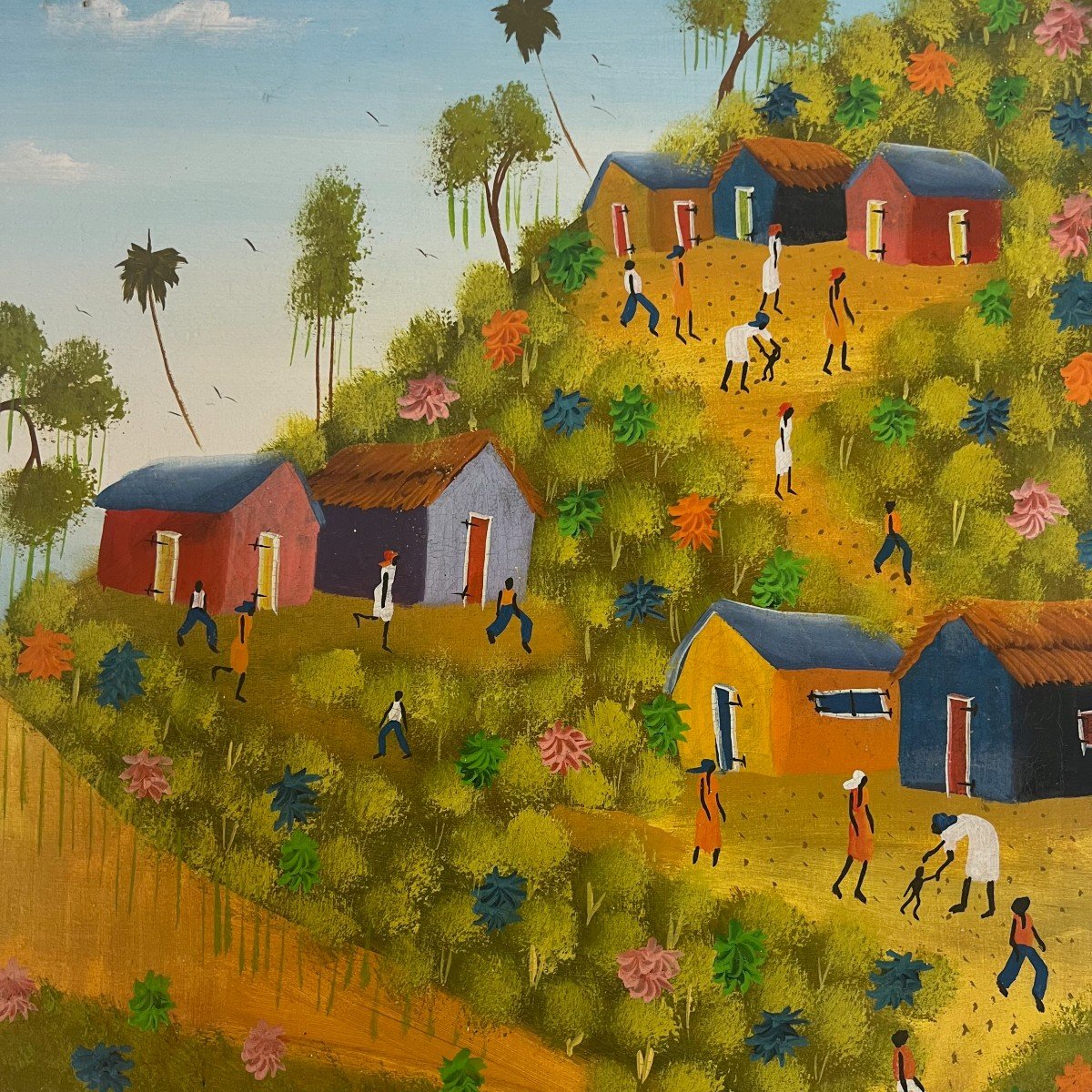  Haitian Art Painting – Eugène Milaire, 1985-photo-3