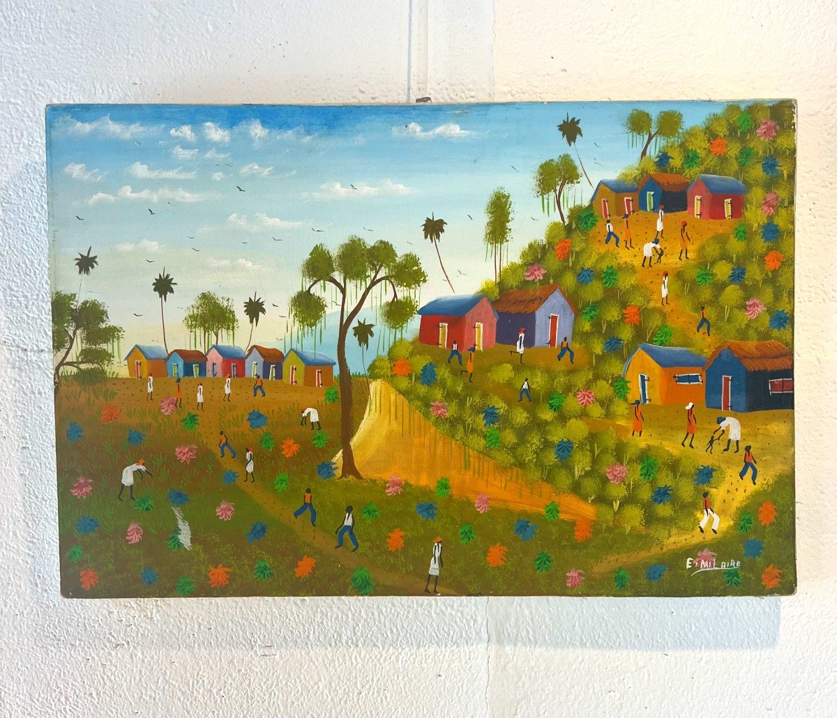  Haitian Art Painting – Eugène Milaire, 1985