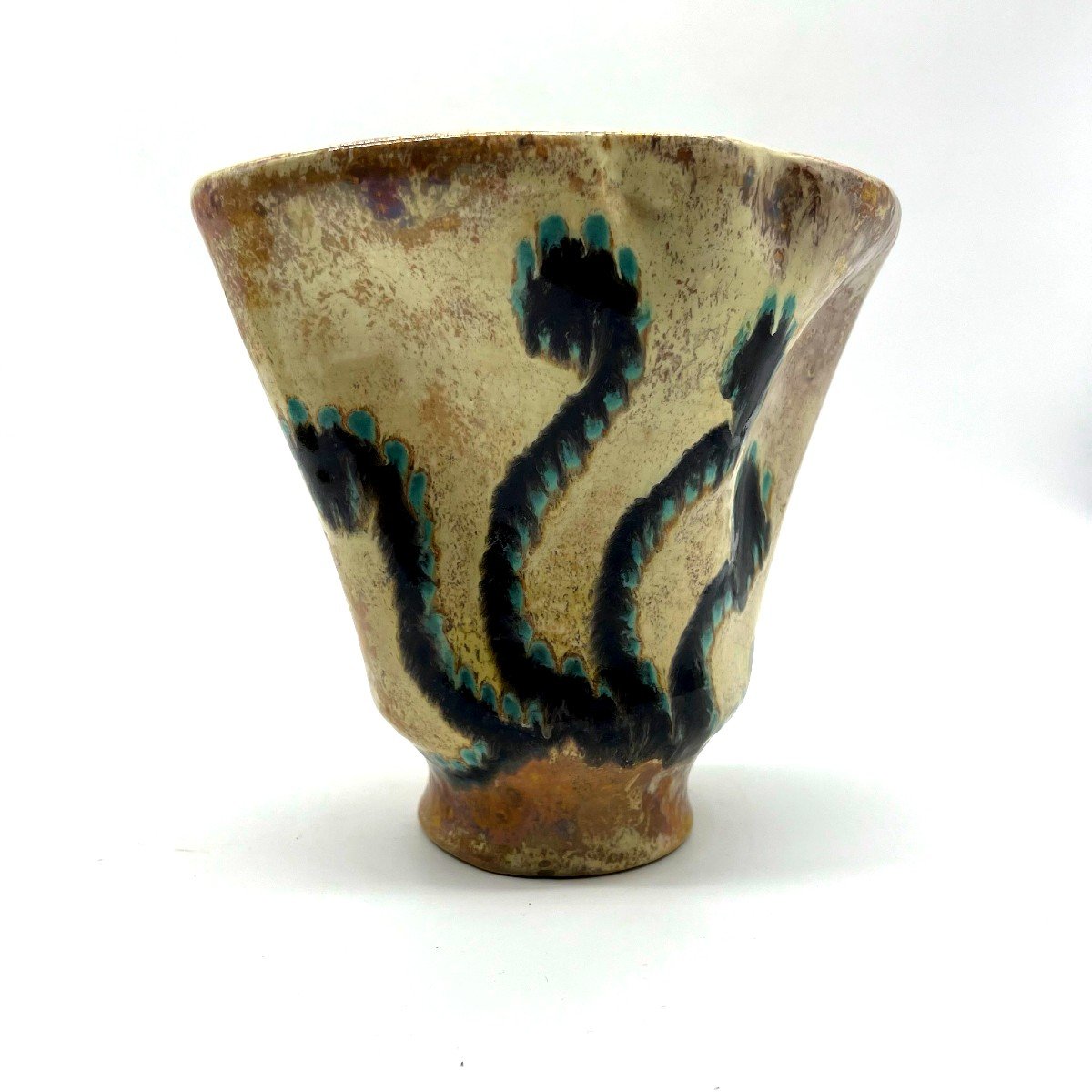 René Anchierri Glazed Ceramic Vase-photo-5