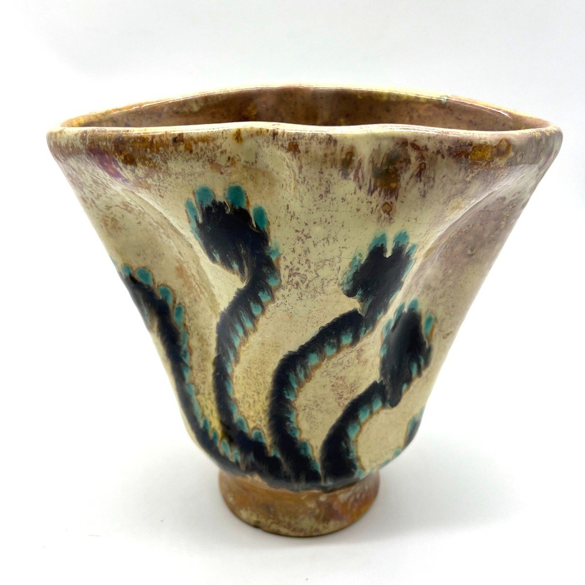 René Anchierri Glazed Ceramic Vase