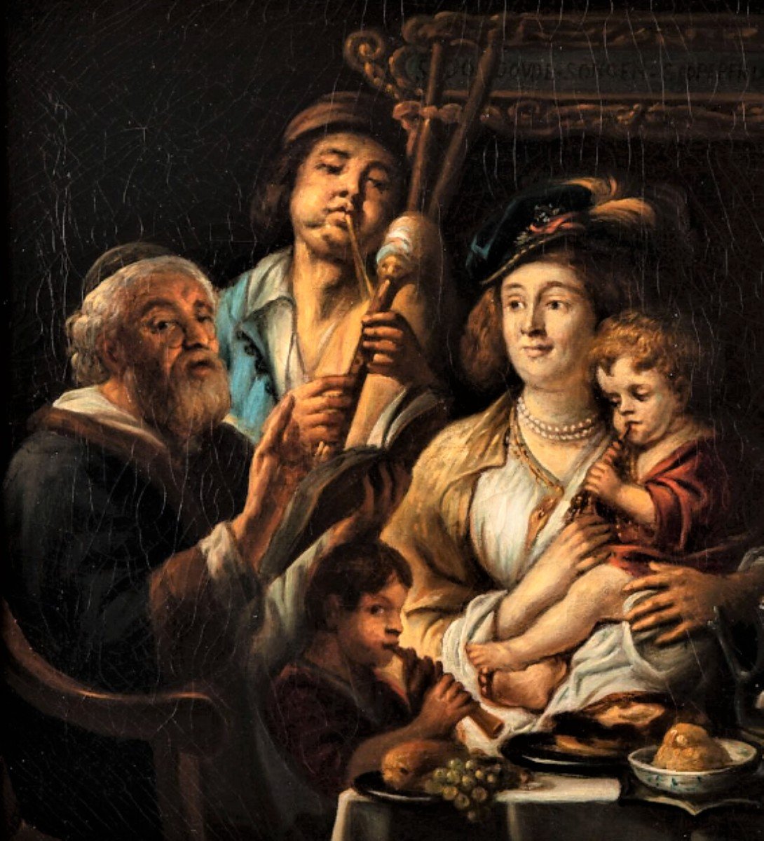 “the Family Concert” - Jacob Jordaens (after) – XIXth Century-photo-3