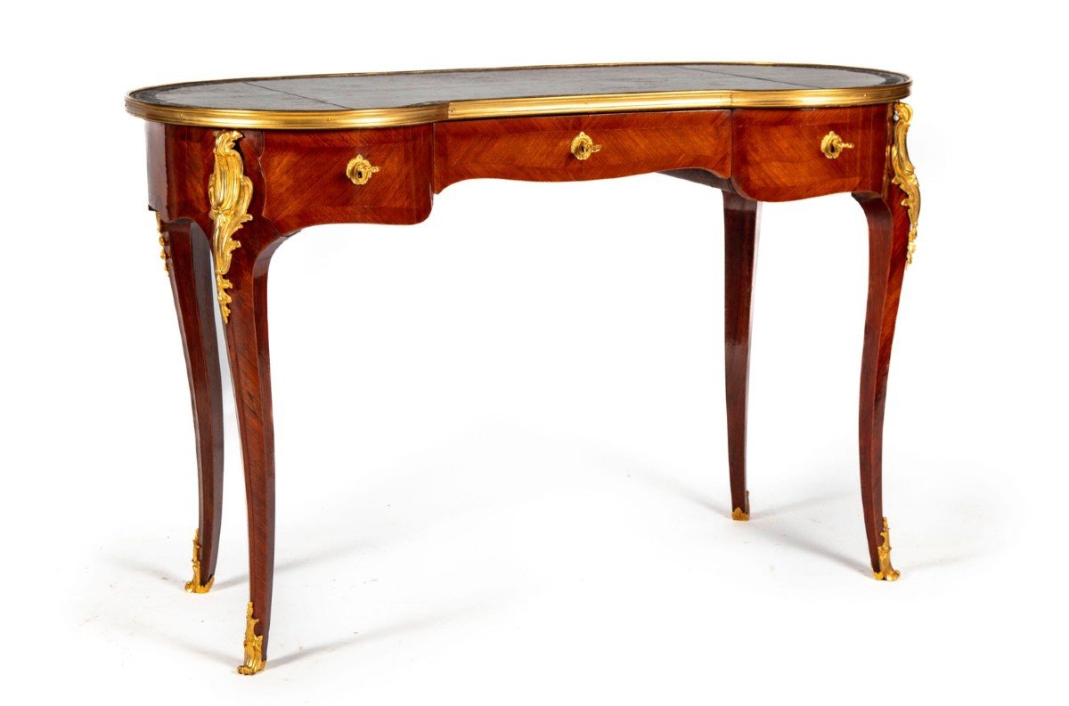 Ternisien & Dantant - Bureau De Dame Louis XV En Acajou - XIXème-photo-2