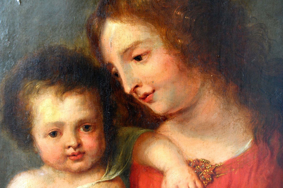 From 06.10 To 03.11 - Discount 25% - Virgin And Child - Flemish School, Late 17th Century-photo-4