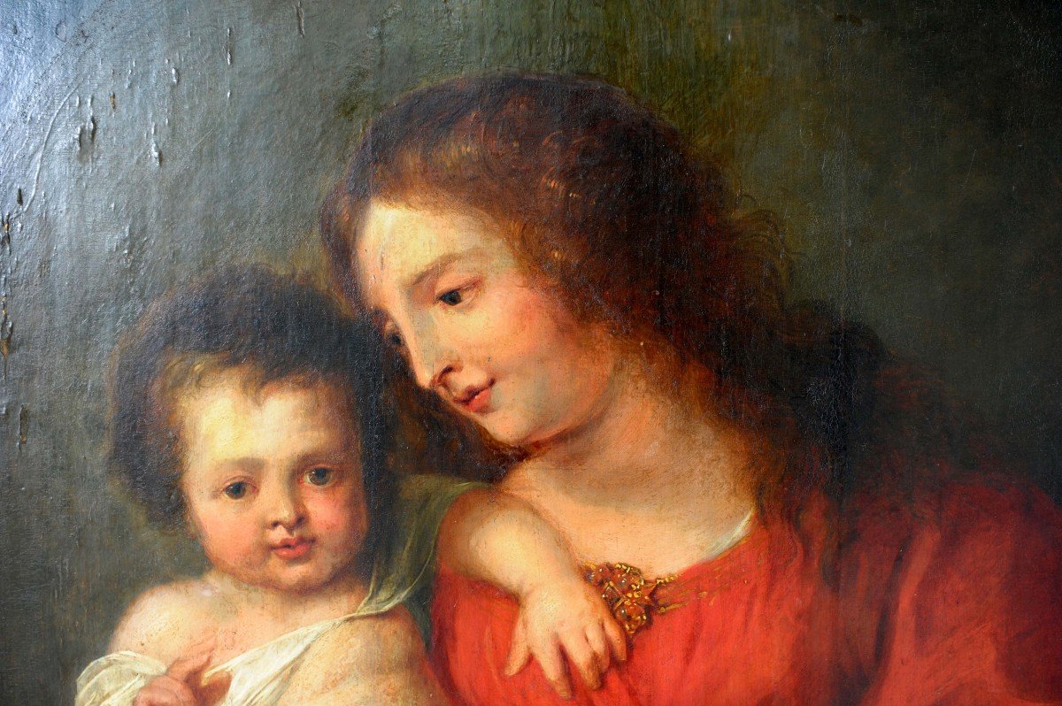 From 06.10 To 03.11 - Discount 25% - Virgin And Child - Flemish School, Late 17th Century