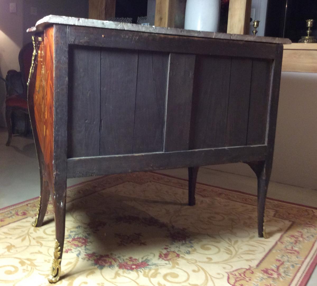  Pierre Roussel - Inlaid Chest Commode - Louis XV Period-photo-5