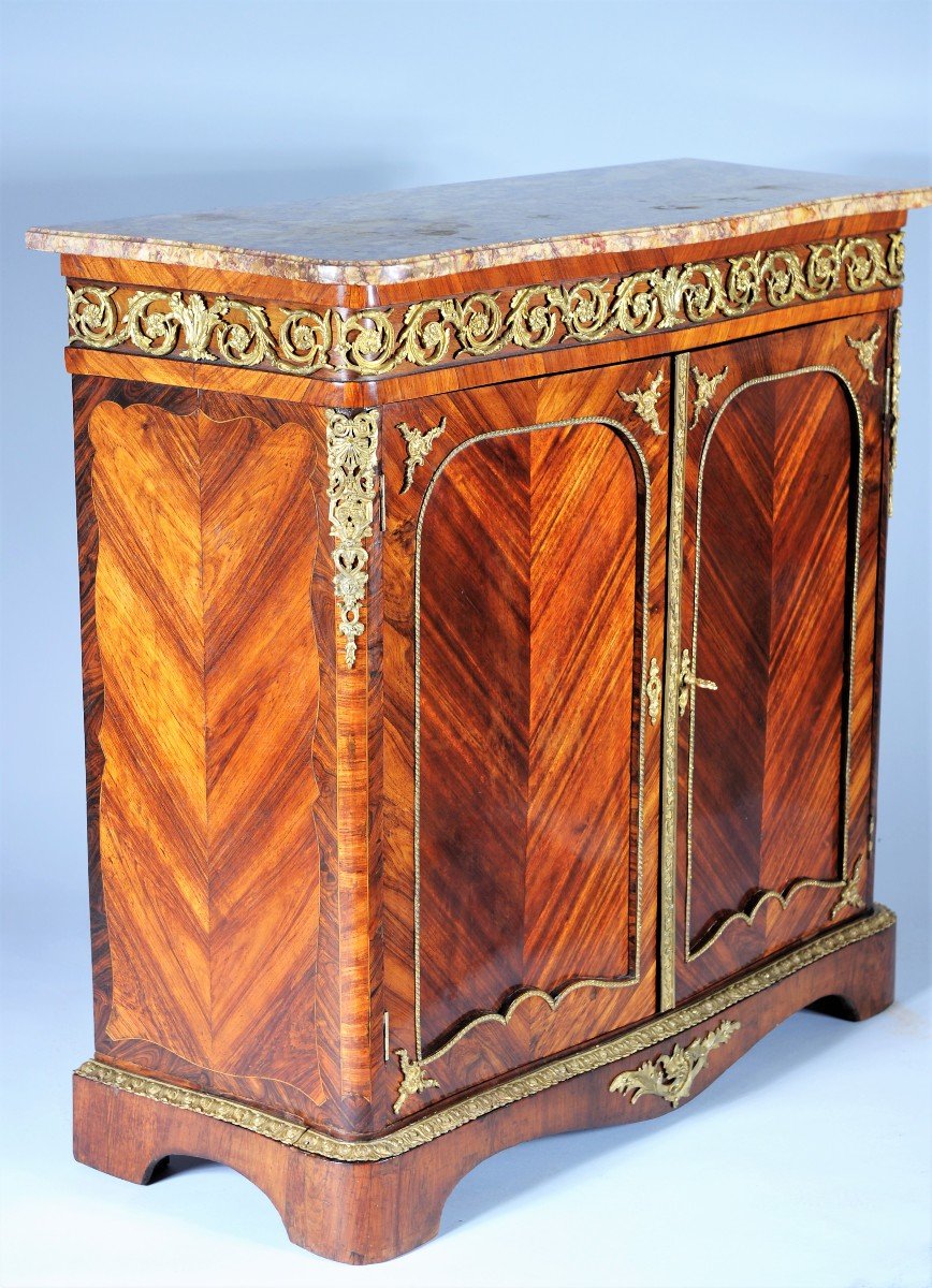   Buffet Cabinet At Support Height In Rosewood And Satin - Napoleon III Period-photo-2