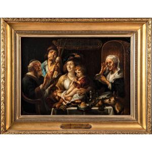 “the Family Concert” - Jacob Jordaens (after) – XIXth Century