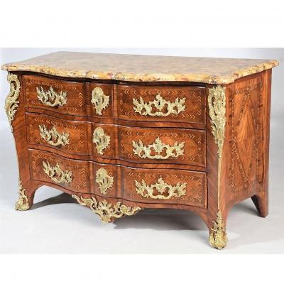   -    Stamped F. Garnier - Spectacular And Rare Regency Commode - Early 18th 