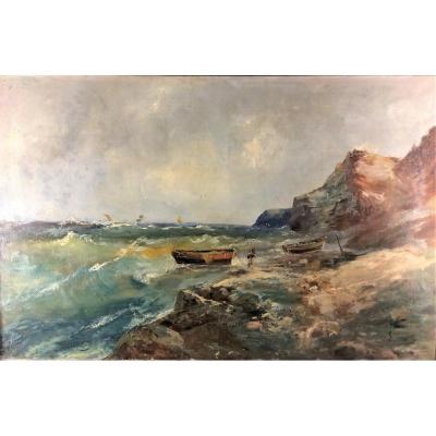  Emile Godchaux - Marine - Oil On Canvas