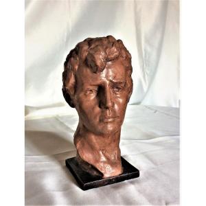    Bust Of A Man - Terracotta Proof - Signed Victor Demanet