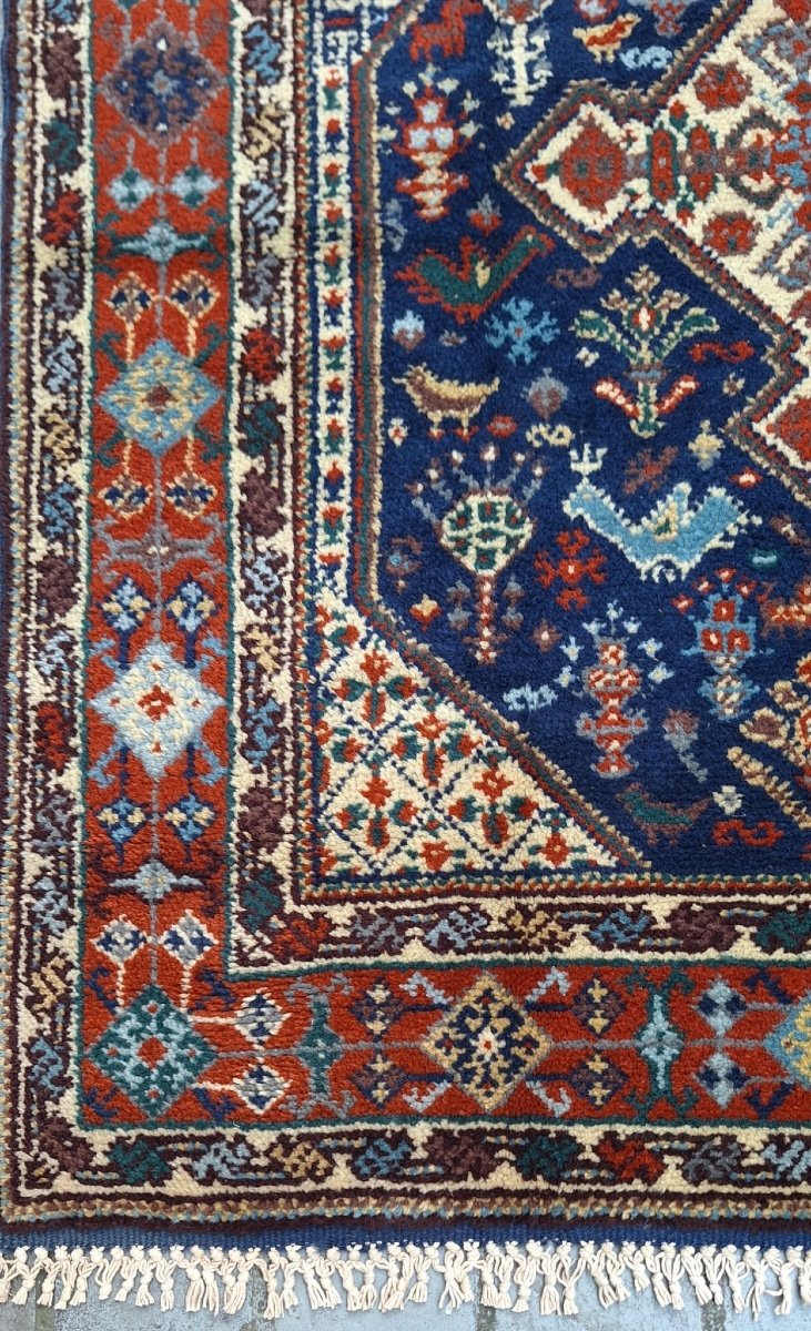 Old Turkish Hand-knotted Rug Smyrna Oushak-photo-3