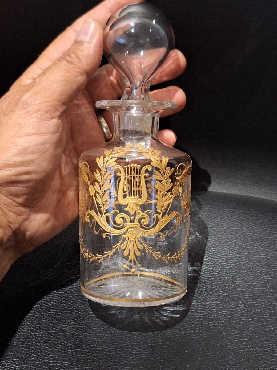 Antique Saint-louis Crystal Bottle-photo-2