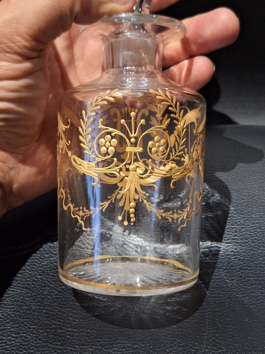 Antique Saint-louis Crystal Bottle-photo-4