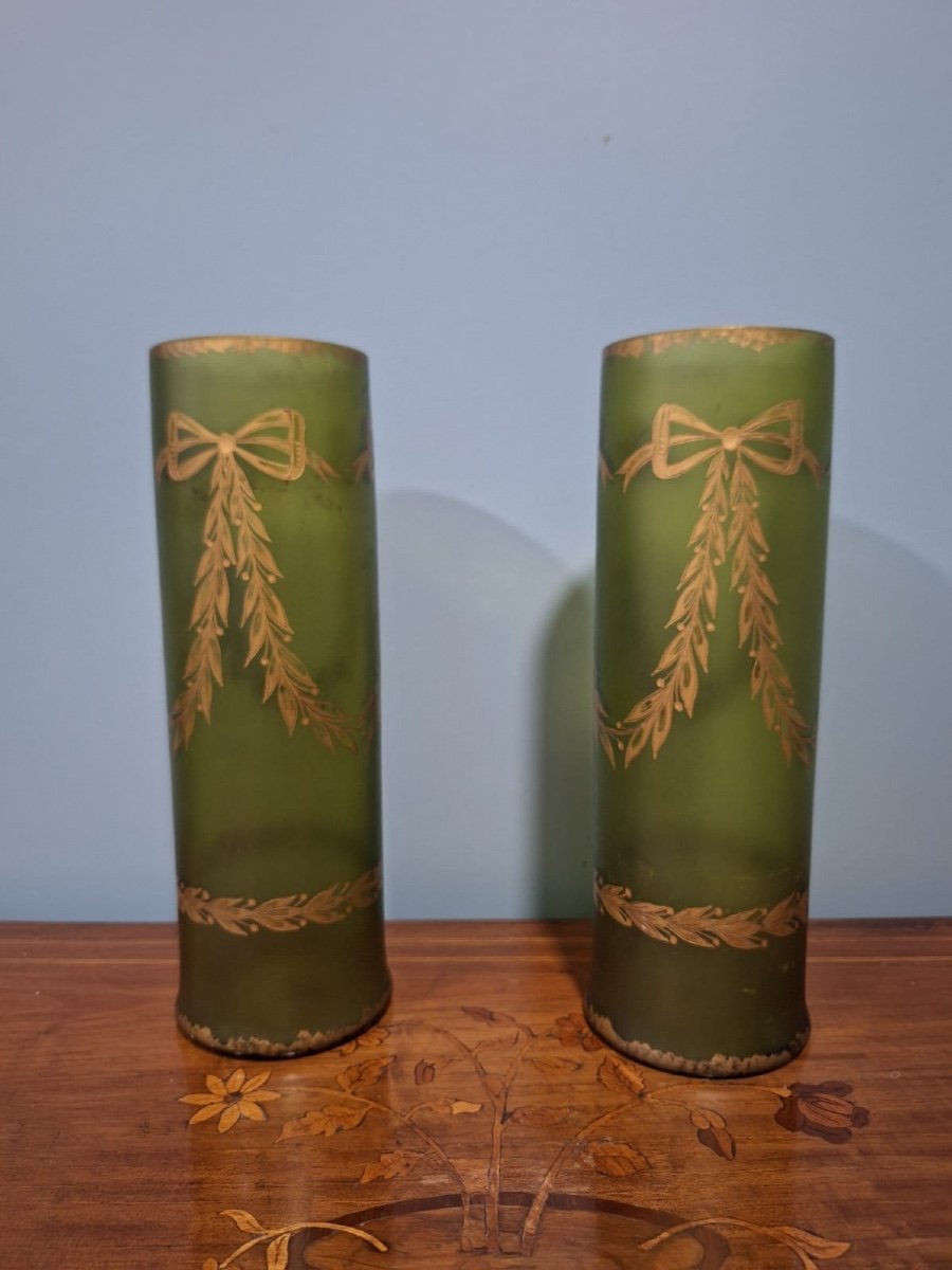 Pair Of Vases, Empire Period, 19th Century-photo-3