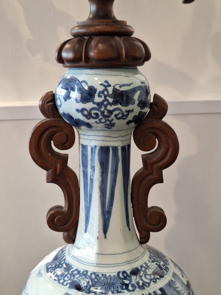 Le Vase De Delft Avec Bougeoir En Bois-photo-2