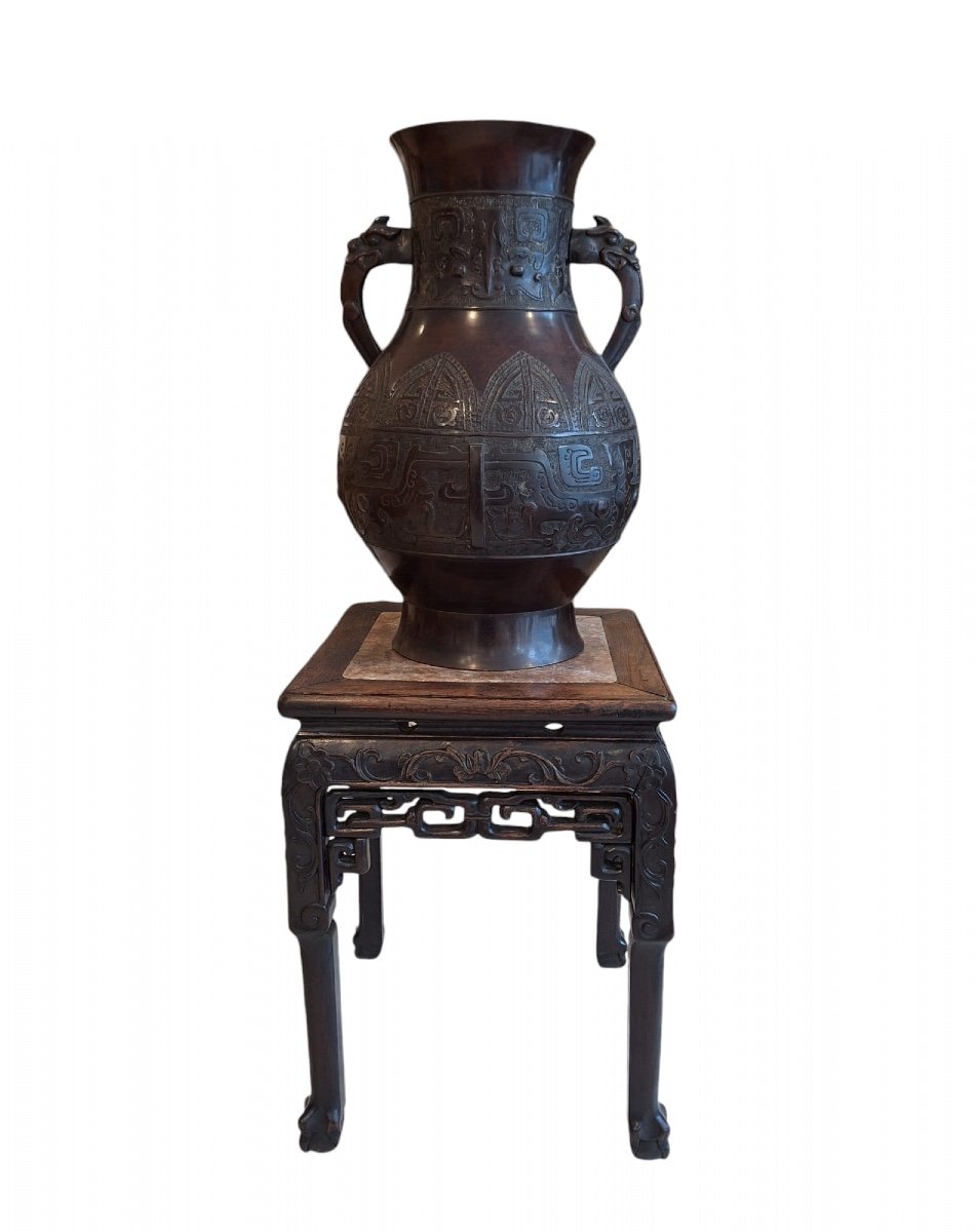 A Large Japanese Bronze Vase