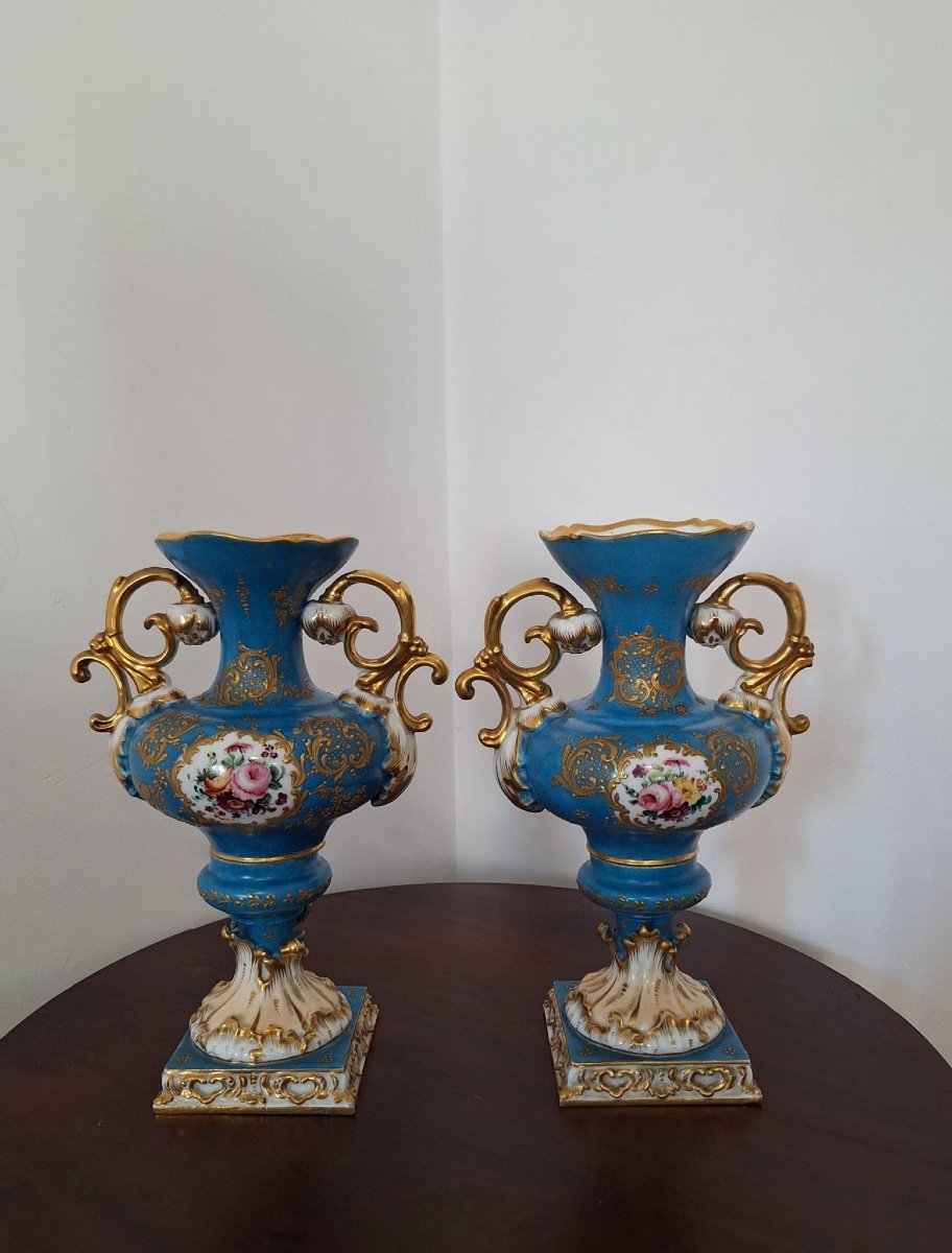 Paire De Vases, Style Sèvres-photo-2