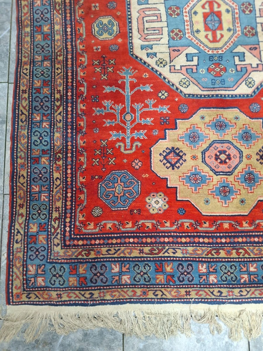 Vintage Handmade Rug Caucasus Lori Pambak Kazak-photo-3