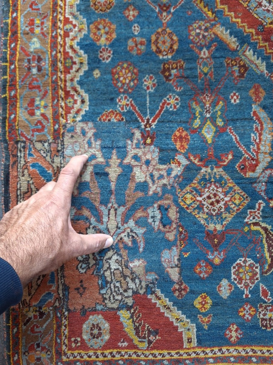 Antique Handmade Qashqai Kashkuli Rug-photo-2