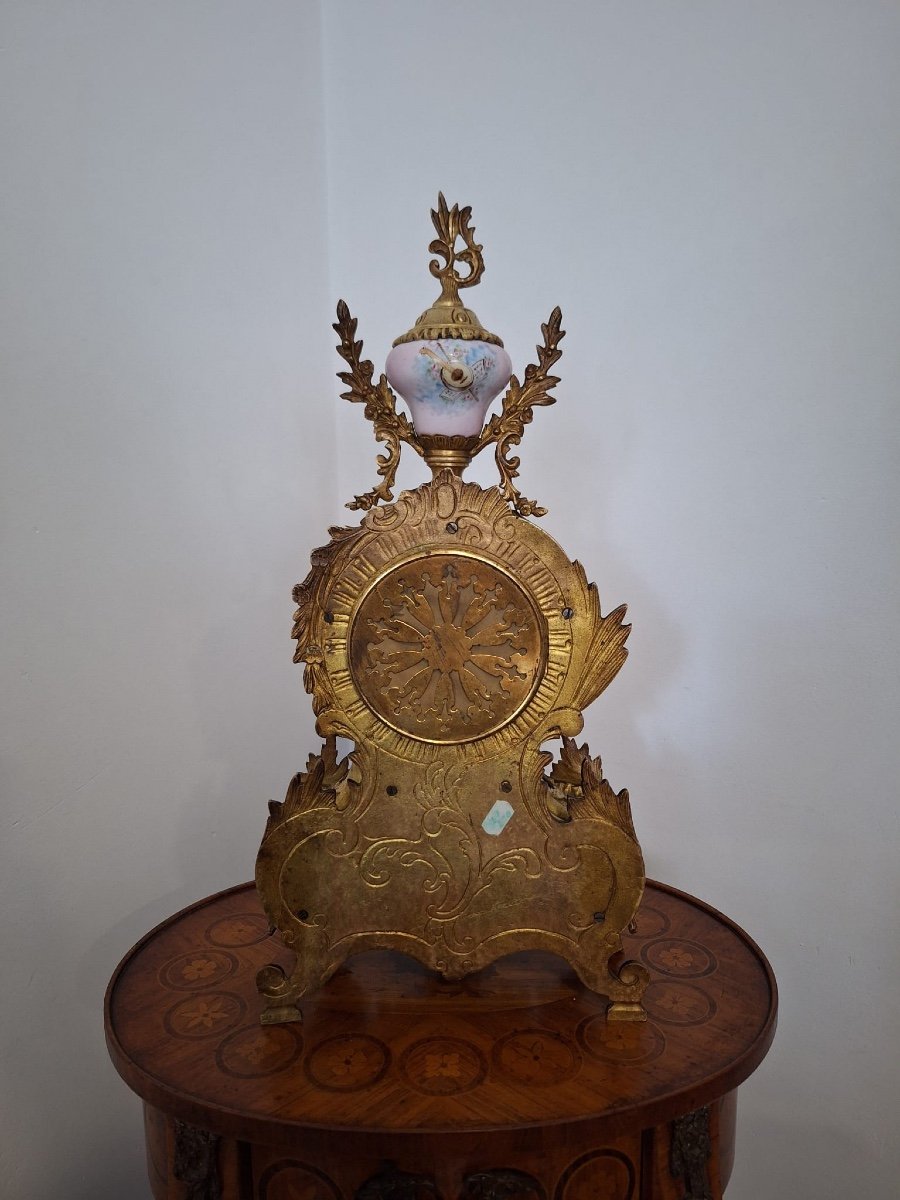 Antique Bronze And Sèvres Porcelain Clock-photo-2